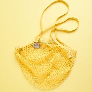 Pusheen Box Exclusive Winter 2020 Yellow Mesh Grocery Bag